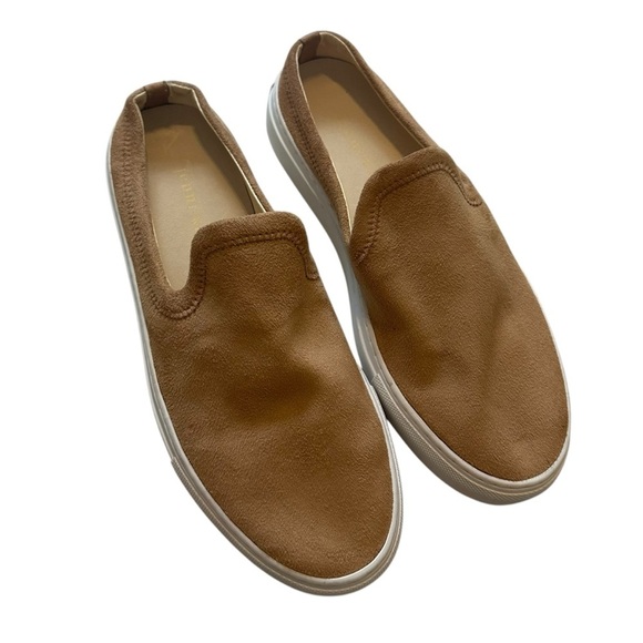 Jenni Kayne Suede Slider Sneaker Flats Brown White Size 37 7 - Picture 1 of 7